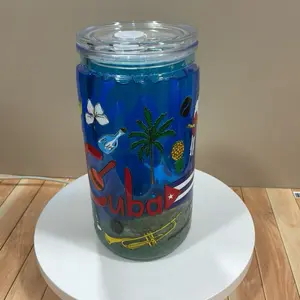 Snowglobe Tumbler Personalized Bottle Drinkware 16oz Mug Washable