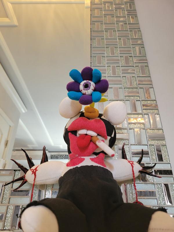 UknoW PERSONAL COLLECTION Hand Stitched Vintage Machine Worked 1945 Singer Cuddle Cushion Original Piece by LüCi Darkstar & LUCI FIRE LLC.