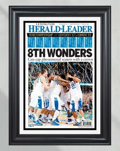 2012 Kentucky Wildcats '8th Wonders' - NCAA Basketball Champions Poster Print Unframed Newspaper