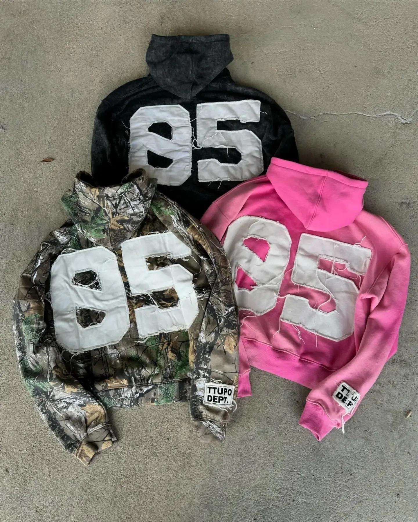 Y2K Leaf Pattern Camouflage Zip-Up Hoodie - Loose Fit Vintage Letter Embroidery Sweatshirt for Couples - Streetwear Hip Hop Gothic Style All Oversized Embroidery Christmas Halloween Thanksgiving Day Menswear Tops Man Pullover Long Sleeve