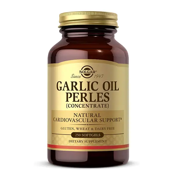 Garlic Oil Perles Softgels, Natural Garlic Oil Supplement for Cardiovascular, Heart & Immune Health Support, 250 Softgels