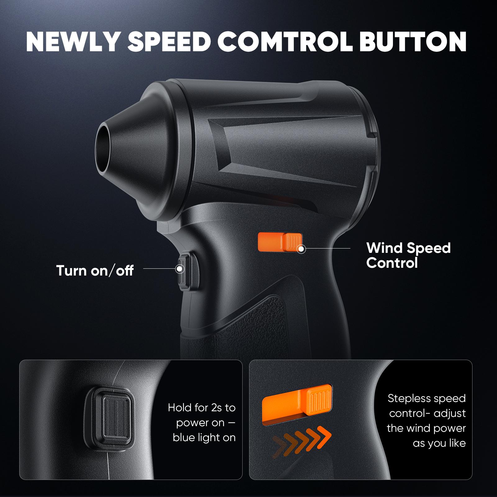 #TikTokShopSpringGlowUp F11 SHEKAR Electric Air Duster, Compressed Air Blower Gun, Adjustable Gears, Rechargeable Cordless, Mini Turbo Jet Fan for Keyboard, PC, Car, Home & Outdoor Cleaning Powerful Portable