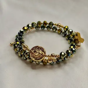 Manilla Rosario Enrollada – Cristales y Medalla Milagrosa