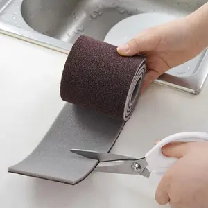 1 Roll, Emery Sponge Wipe, Pot Bottom Cleaning Descaling Sponge, Pot Sponge Brush, Iron Rust Removal Sponge, Dishwashing Sponge Block, Heavy Duty Scouring Pads, Power Decontamination, Home Cleaning Supplies, Cleaning Tool