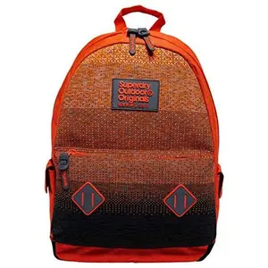 Superdry Accessories Knitter Montana Unisex Backpacks, Color: Orange/Black