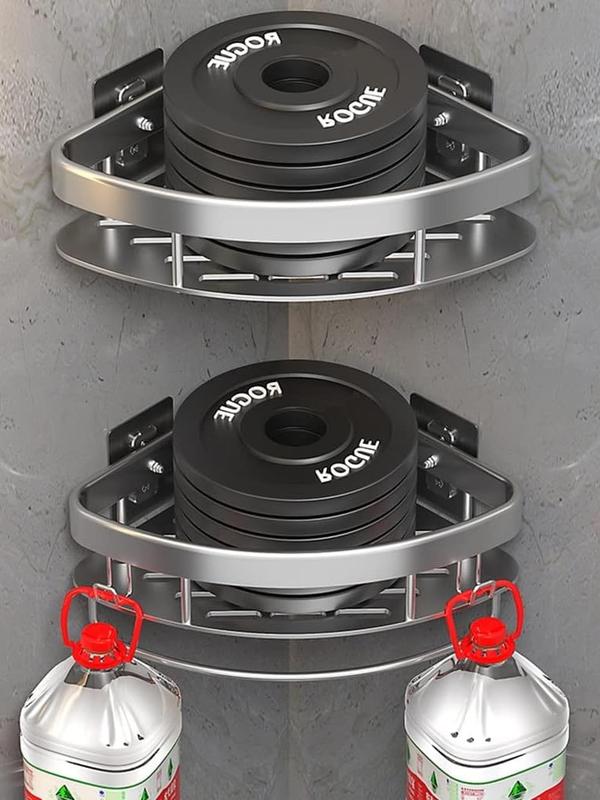 High Quality Corner Caddy Shelf | No-Drill Strong Adhesive By Purizm- Two Piece Set