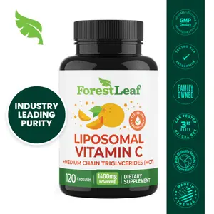 ForestLeaf Liposomal Vitamin C 1000mg Capsules | High Dose Vitamin C Liposomal Supplement w Coconut Oil Fatty Acids | Fast Absorption | Immune Support, Antioxidant, Collagen Production | 120 Vegan Cap