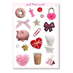 Pink Girl Sticker Sheet