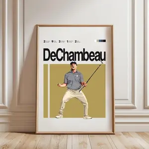 Vintage Wall Poster, Bryson DeChambeau Poster Modern Golf Art Print
