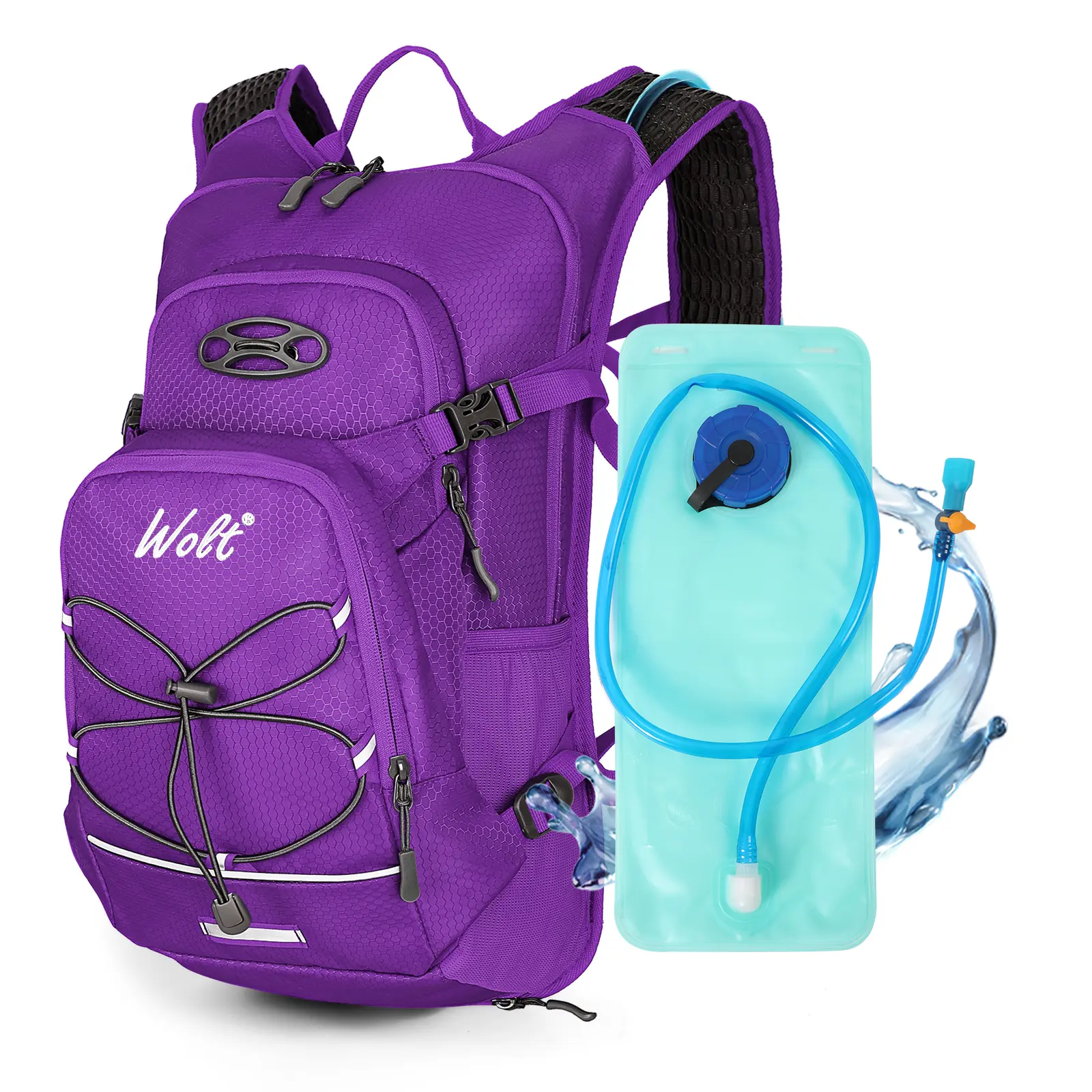 Wolt Hydropack Hiking Hydration Pack, 2L/3L Water Bladder Bicycle Backpack, Men's High-Flow Bite Valve, Lightweight, Rain Cover, Water Carrier for Hiking & Outdoor Activities, Hydration Pack Backpacks