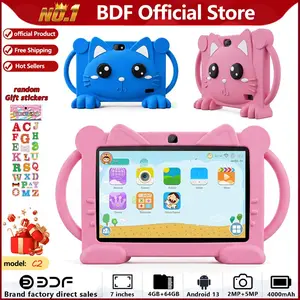 7-Inch Tablet PC, 4GB RAM + 64GB ROM, Android 13, 4-Core 1.3ghz Processor, 1280x800 IPS Screen, 4000mah Battery, WiFi Game Support, Learning Entertainment Tablet