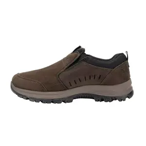 【Father's Day】Fittington Men's StriderX Outdoor Slip-On V2 Durable Synthetic Leather Rubber Sole for Casual Walking Running Athletic Shoes Mesh Design
