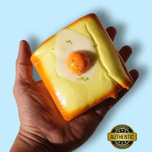 Fried Egg Toast Squishy! High Quality Slow Rise Toast Squishy!