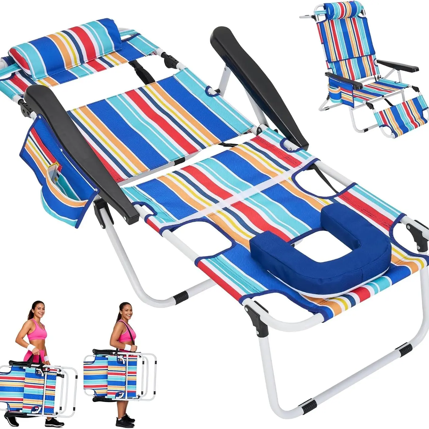 Multicolor Stripe w/ Armrest