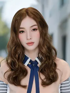 Girls' Wig, Long Wavy Curly Middle Part, Perfect for Halloween & Parties, Princess Costume Accessory, Kids' Cosplay Hairpiece, Wavy Synthetic Hairpiece