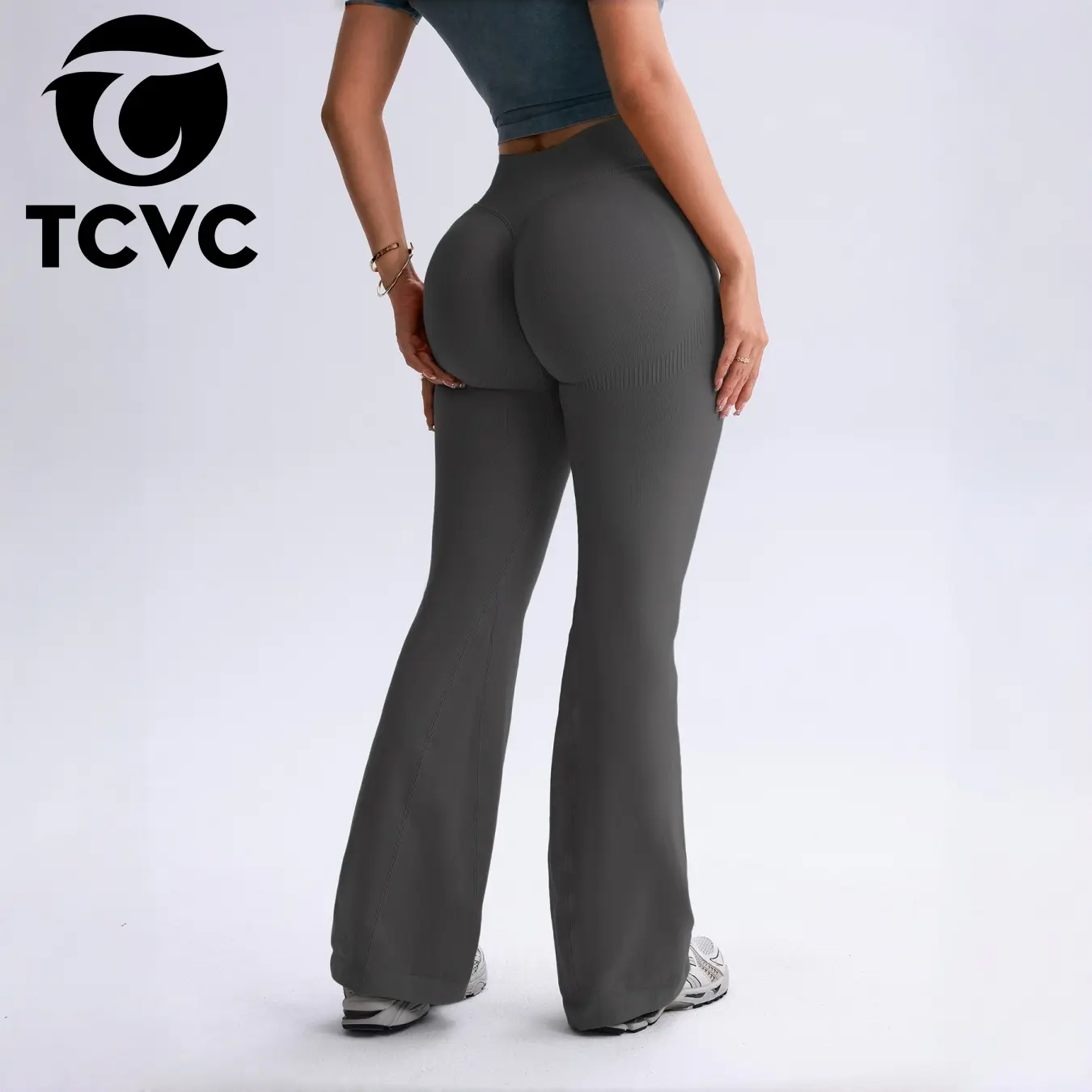 TCVC Women's High Waist Flare Leggings Tie Dye Stretchy Tummy Control Butt Definition Yoga Pants for Workout Fitness Activewear Sportswear Comfortable Stylish Design High Stretch Fabric for Flexibility