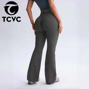 TCVC Women's High Waist Flare Leggings Tie Dye Stretchy Tummy Control Butt Definition Yoga Pants for Workout Fitness Activewear Sportswear Comfortable Stylish Design High Stretch Fabric for Flexibility