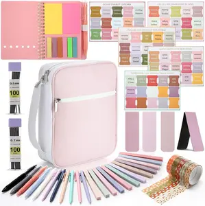 41 Pcs Bible Study Journaling Kit Notebook Sticky Notepads Highlighters Pens Bookmarks Tapes Bible Case Bulk Christian Annotation Gifts Set Women Church Teachers Student