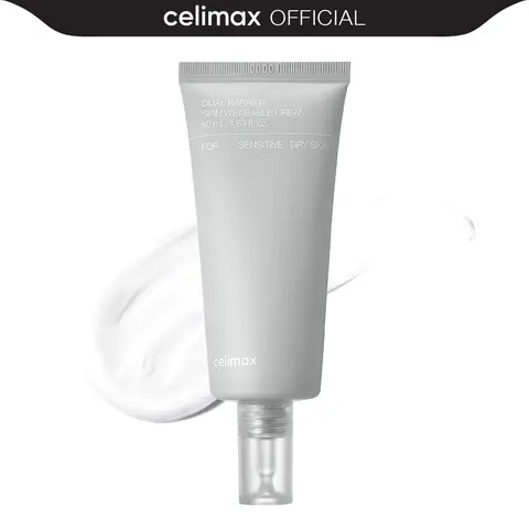 [celimax official] Dual Barrier Skin Wearable Cream | Long Lasting Cream Face Moisturizer with Ceramides, Hyaluronic Acid, Hydrating, Soothing, Repairing, Day & Night Cream, 50ml, Sensitive Skin