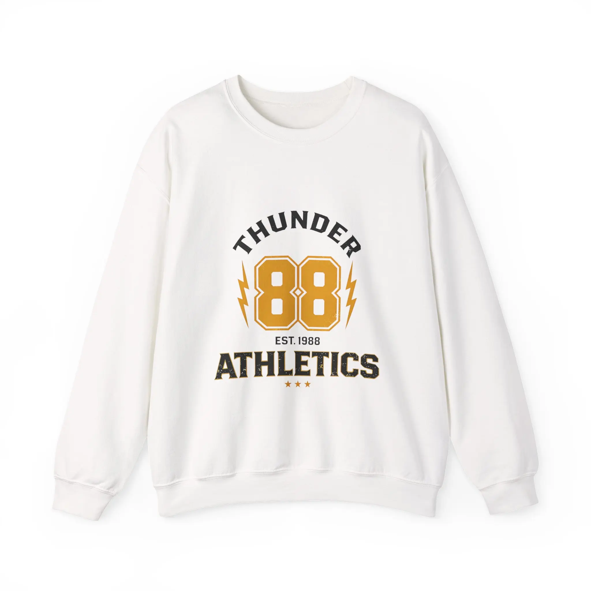Thunder 88 Athletics Sweatshirt | Vintage Sports Logo Crewneck Fabric Knit