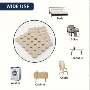 96pcs Beige Furniture Felt Pads - Protect Your Hardwood Floors With Self-Adhesive Felt Mats