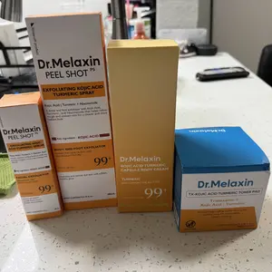 [Dr.Melaxin Official] Kojic Acid Turmeric Amber Face & Body Care Set, Dark Spot & Pigmentation Care for Uneven Skin Tone