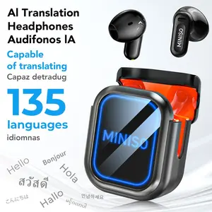Miniso Ms109 In-Ear Ai Translation Wireless Headphones, Real-Time 134 Languages, HiFi Sound, Bluetooth-compatible 6.0, Comfortable Fit, Sports/gaming/office Use #GLOBAL PICKS