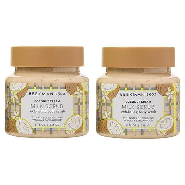 Beekman 1802 Goat Milk Coconut Cream Body Scrub 2-pack