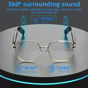 Smart sunglasses, wireless Bluetooth blue light-filtering spectacles (unisex), smart audio glasses (open-ear design with voice control and hands-free calling), engineered for gaming and conferencing, wearable smart eyewear, Bluetooth spectacles.