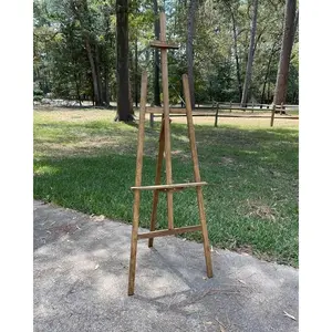 Wedding Easel Stand for Signs, Stand for Wedding Pictures, Wood Floor Easel for Art, Wedding Sign Stand Up to 9lbs Up to 30 x 40 inches Sign