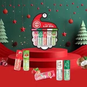 5-Piece Jelly Lip Gloss Set Moisturizing Berry Color Cream Texture Liquid Lip Oil for All Skin Types Perfect for Christmas Valentine's Day Mother's Day Gift - Cosmetic