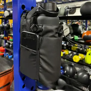 magnetic gym water bottle bag -Unisex Magnetic Gym Bag, holds gym water bottles with strap