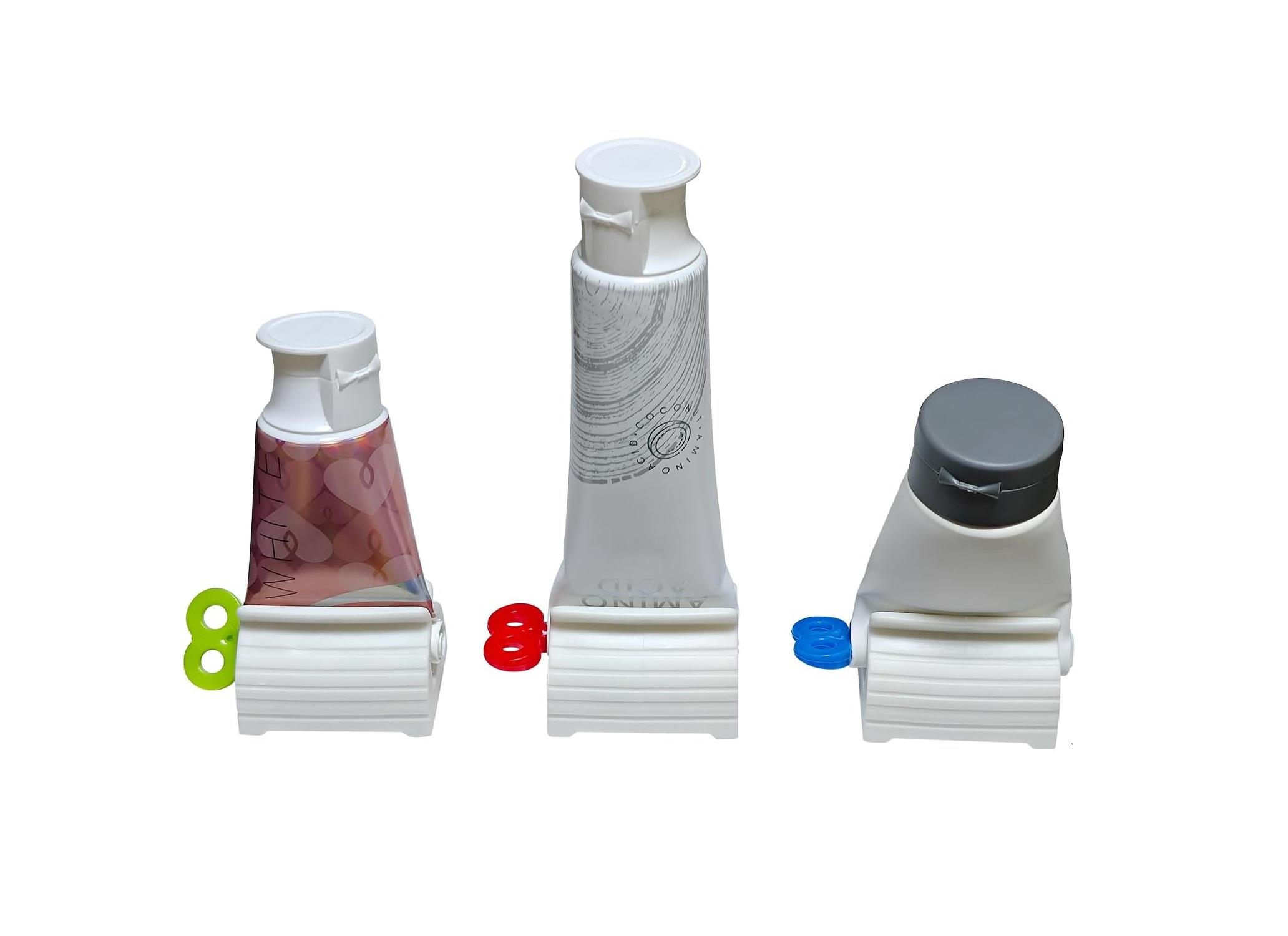 6 Pack Toothpaste Squeezer, Toothpaste Squeezer Rollers，Toothpaste Tube Squeezers Clip Holder Stand Winder