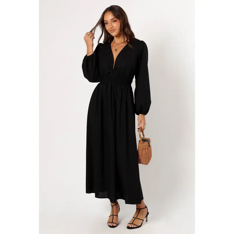 Pierre Long Sleeve Lace Maxi Dress - Mocha - TikTok Shop