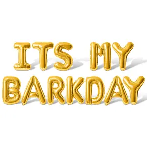 Letter Balloons - ITS MY BARKDAY 16" Inch Alphabet Letters Foil Mylar Balloon Dog Birthday Party Banner