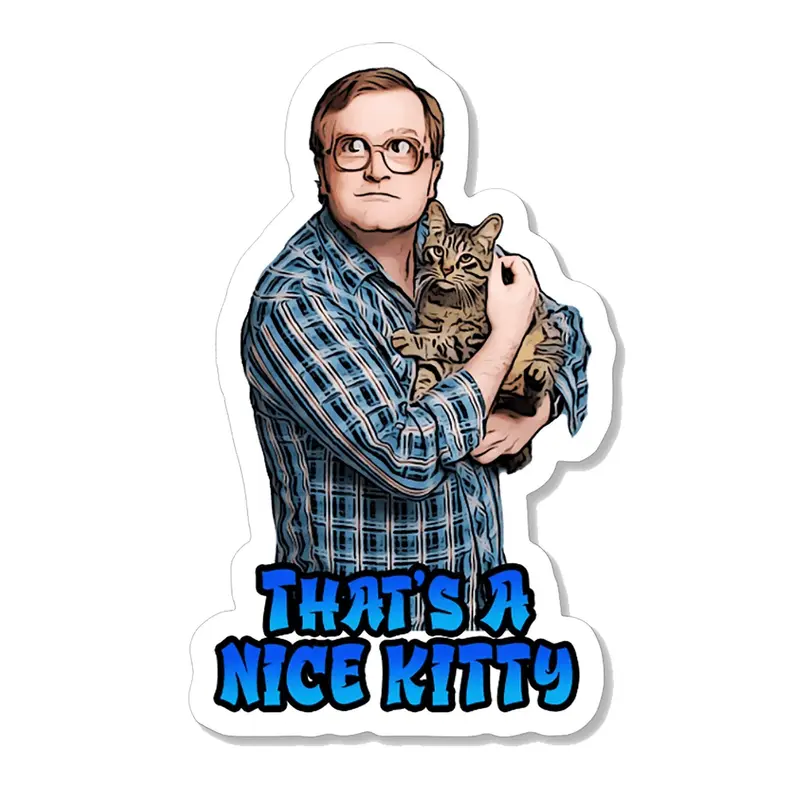 Trailer Park Boys Bubbles Sticker, Nice Kitty Design, 4" x 2.5", Waterproof Vinyl, Free US Shipping, TBP Licensed