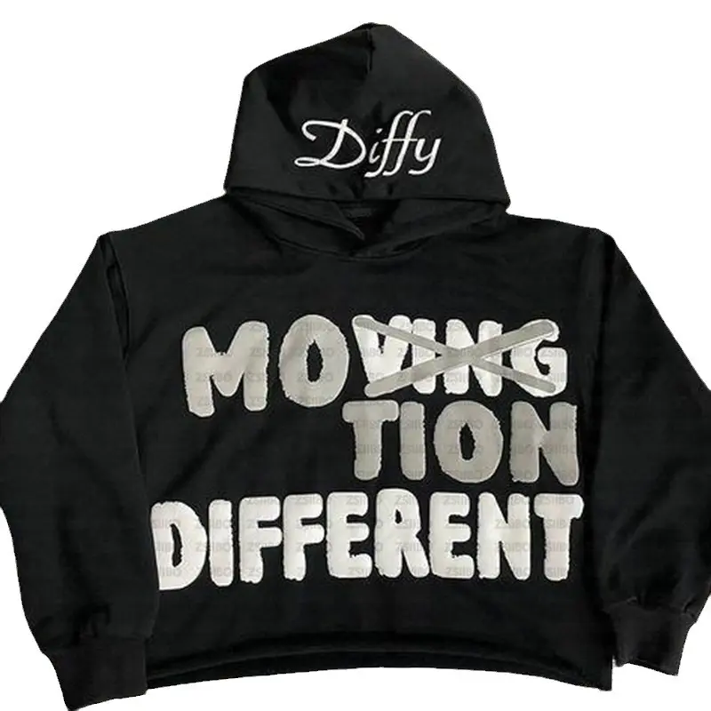 Y2gStreet Hip-Hop Fashion Gothic Style Hoodie Letter Puff Print Sweatshirt camouflage design new york winter coat plush sweatshirt Menswear Tops