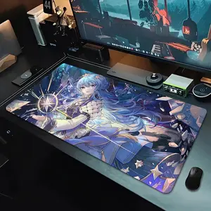 Hololive Hoshimati Suisei Sublimation Mouse Pad, Large Gaming Desk Mat with Smooth Rubber Surface, HD Print, Anti-Slip Base, Extended Keyboard Mousepad for PC Laptop (Ideal Gift), Sublimation Mouse Pads