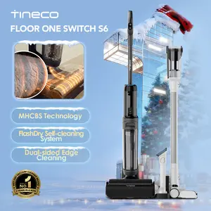 Tineco FLOOR ONE Switch S6 Wet Dry Vacuum Cleaner,Smart Floor Washer,5-in-1 Multi-Function,Self-Cleaning,5min Flash Dry, ZeroTangle Brush,Dual-Edge Cleaning,Whole-House Cleaning