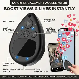 Universal Wireless Phone Screen Auto Clicker - High-Speed Bluetooth Tapper with Adjustable Frequency for Smartphones and Tablets - Silent Electronic Finger Clicker for TikTok Lives, Giveaways, and Task Automation - Reliable Hands-Free Clicking Accessory