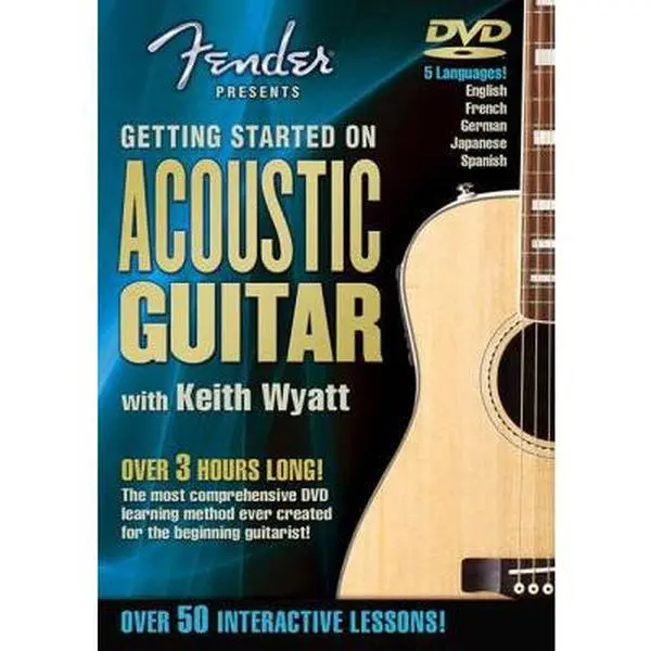 Used Hardcover Book - Getting Started On Acoustic Guitar Tutorial - English, Dust Cover