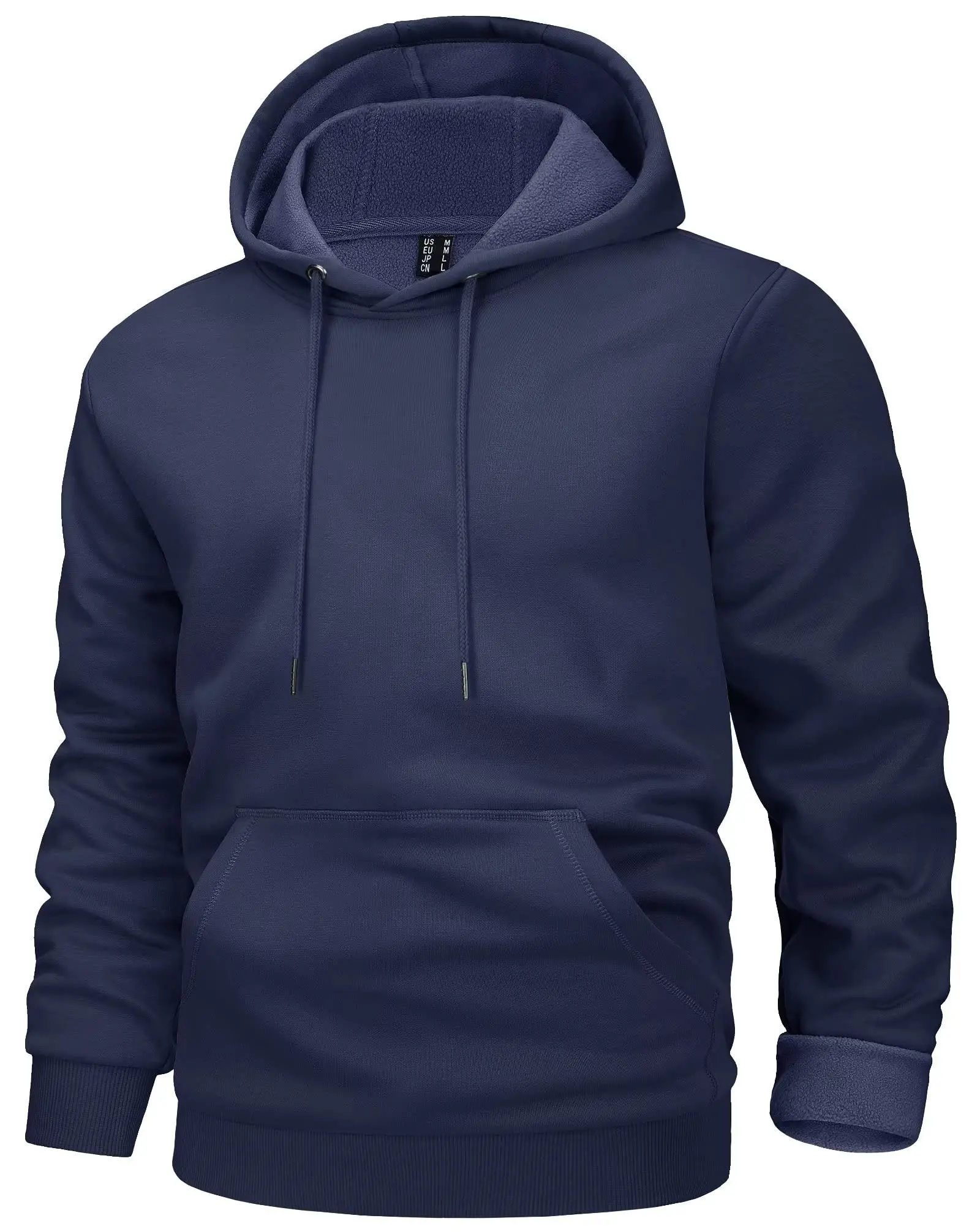 Men's Active Hoodies Fleece Lined Sweatshirts Casual Athletic Workout Pullover With Kangaroo Pocket
