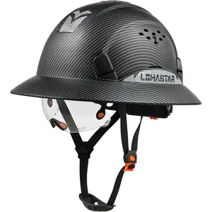 Full Brim Hard Hat with 6-Point Suspension & Ventilation, Adjustable Safety Helmet for Construction, Industrial Work, Reflective High Visibility Design, Lightweight Protective Gear for Men & Women