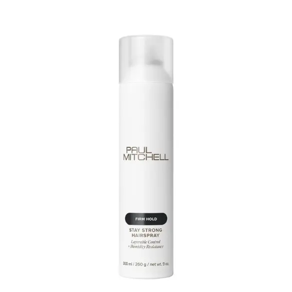 Paul Mitchell Stay Strong Hairspray - Vegan Finishing Spray with Strong Hold, Humidity Resistance, Frizz Protection, Fragrance-Free Scent Option, for Fine, Dry & All Hair Types, 9 oz, Haircare