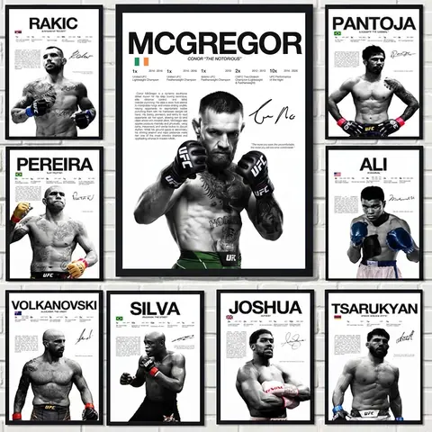 Artistic Khabib Nurmagomedov Boxing Legends Canvas Poster - Unique Artwork, Graphic Print Design, Sporty Chic Cool Wall Art, Wall Decor Pictures, Home Decoration for Gym, Bedroom