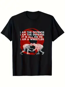 Boys' Wrestling T-Shirt 8-12 Years - 100 Cotton Di