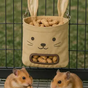 [Store Treasure] Rabbit Hanging Hay Bag Rabbit Feed Bag Guinea Pig Hamster Feeding Bag Small Pet Supplies