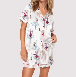 Clara Nutcracker Pajama Set, Satin Pyjamas set