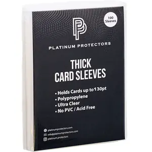 Thick Penny Sleeves for up to 130pt Thicker Cards Jersey and Patch Cards