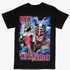 [Sale Up To 30%] Rey Mysterio T-shirt For Men Women, For Fans Unisex Casual Streetswear Top ECW WCW WWF WRESTLING